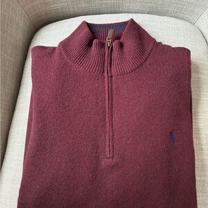 Polo Ralph Lauren Wool and Cashmere Quarter Zip Sweater